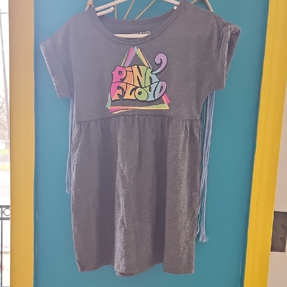 Gray Pink Floyd Graphic Dress